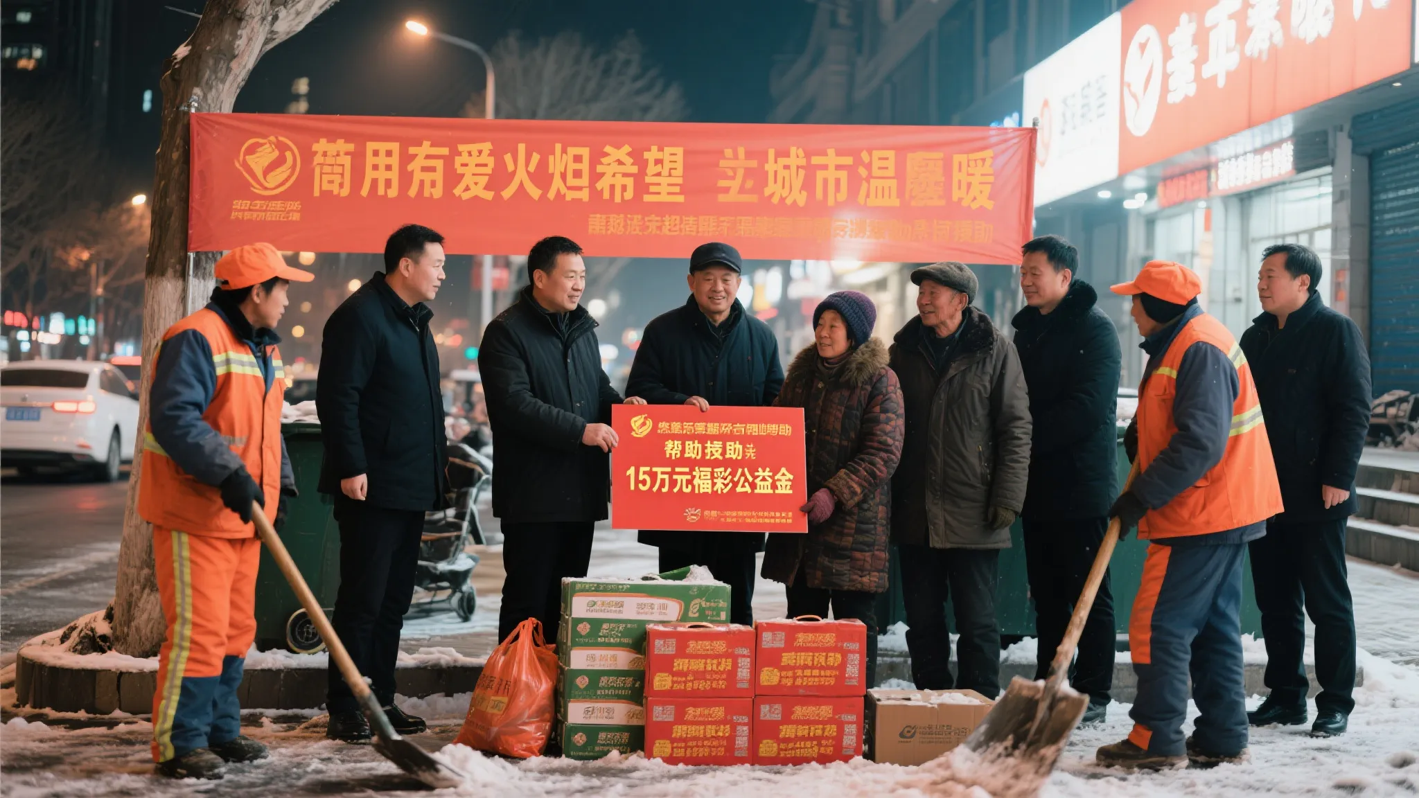 福彩公益金15万元援助环卫工人和困难群众，善举汇聚城市暖流