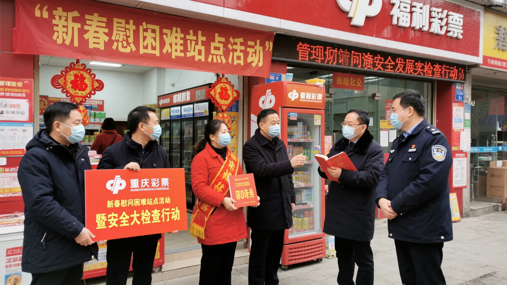 重庆福彩迎新春送暖情，关怀困难站点并展开安全排查行动