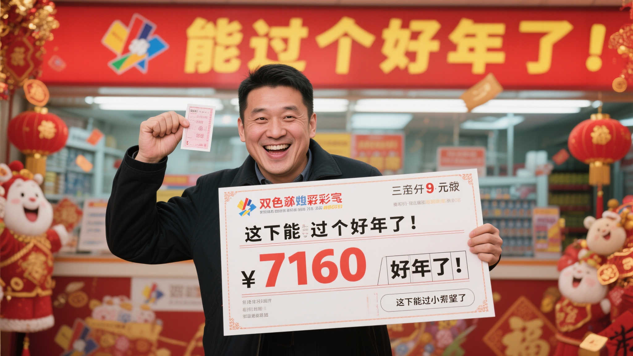 男子仅花2元中双色球716万，喜称今年能过个好年！